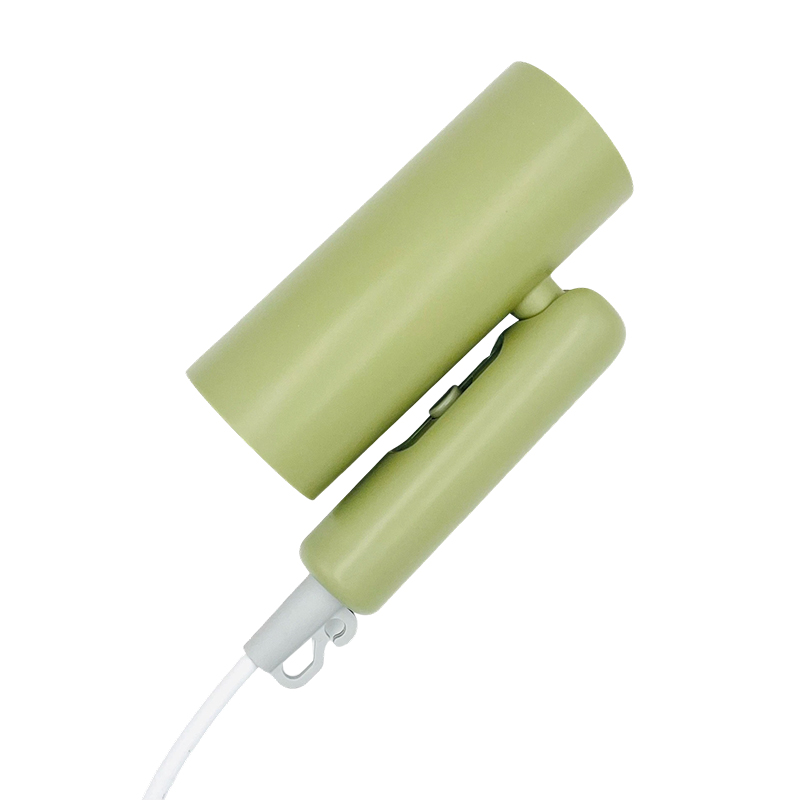 What motor technology does the folding hair dryer use to achieve a synergistic optimization of low noise and high speed?